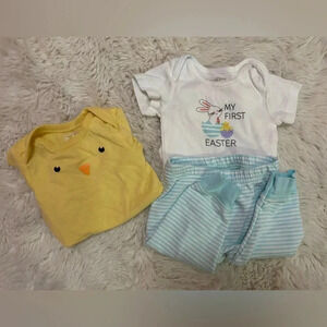 Gender Neutral baby clothes 3-6 months Easter bundle